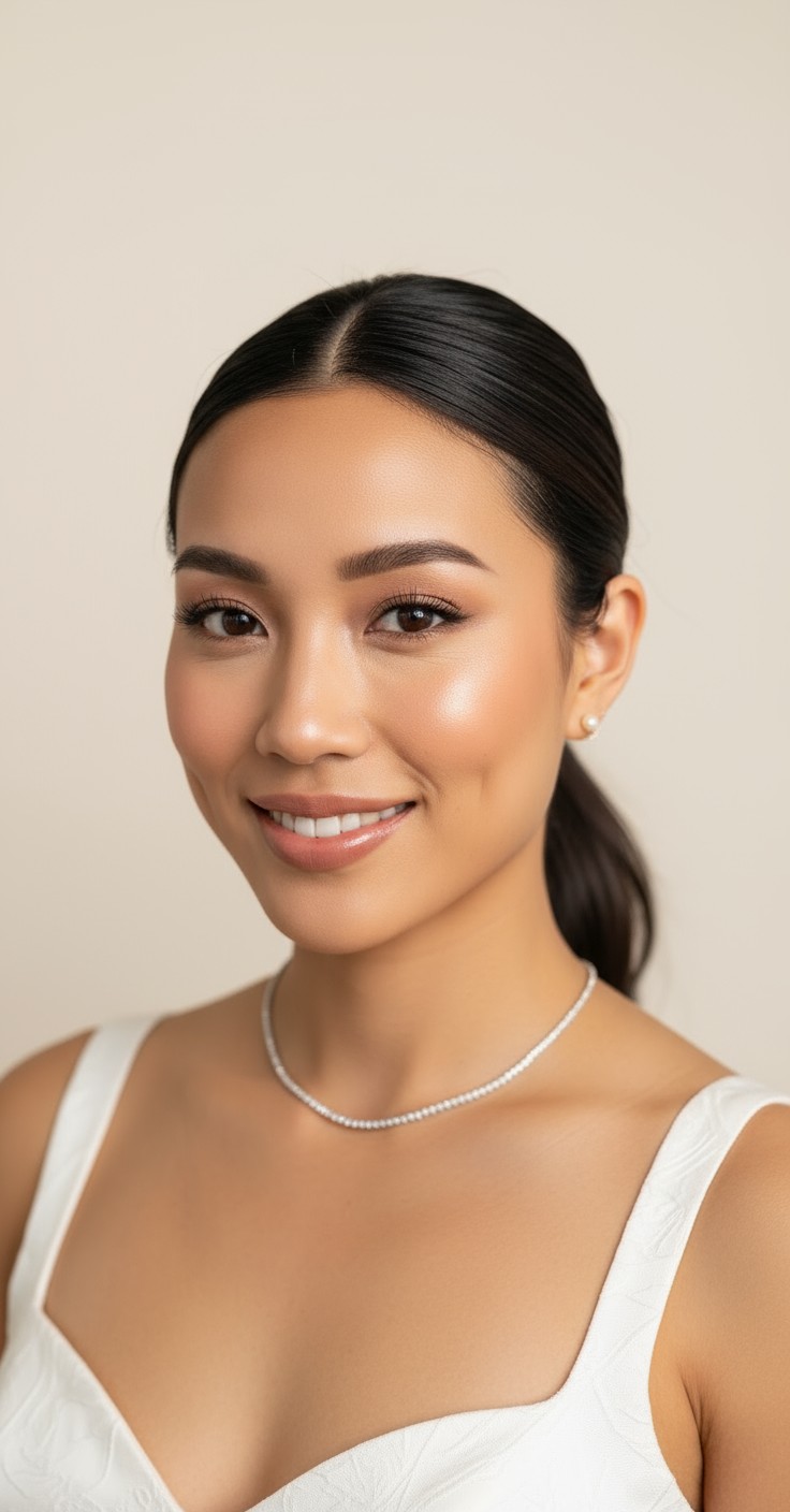 After Wedding Hair Low Ponytail